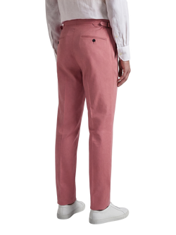 Richard James Flat Front Tailored Trousers, Pink - view 2, Pink
