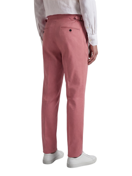 Richard James Flat Front Tailored Trousers, Pink - view 2, Pink