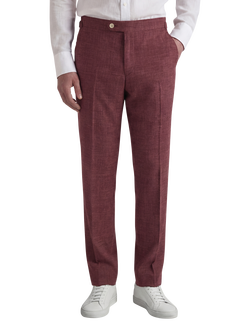 Richard James Flat Front Tailored Trousers, Pink, Pink