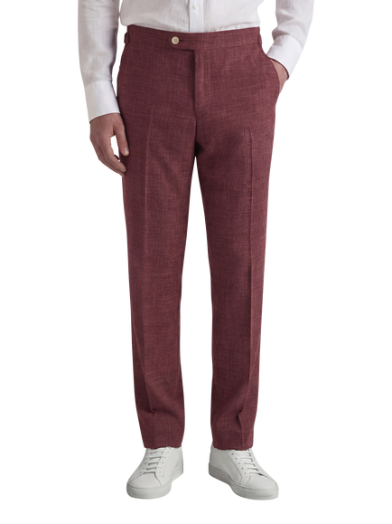 Richard James Flat Front Tailored Trousers, Pink