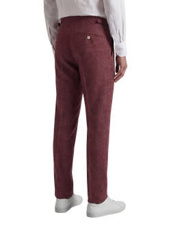 Richard James Flat Front Tailored Trousers, Pink - view 2, Pink