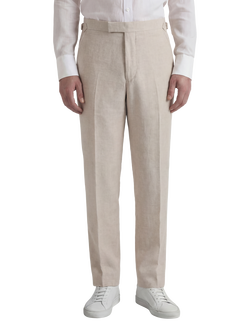 Richard James London Classic Linen Suit Trousers, Sand, Sand