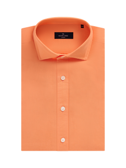 Richard James Classic Linen-Cotton Shirt, Peach, Peach