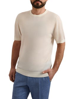 Richard James Merino Wool Blend T-Shirt, Ecru, Ecru