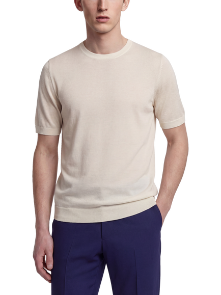 Richard James Merino Wool Blend T-Shirt, Ecru