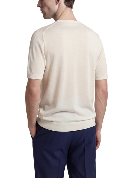 Richard James Merino Wool Blend T-Shirt - view 2, Ecru