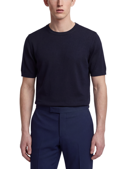 Richard James Merino Wool Blend T-Shirt, Navy/Sky