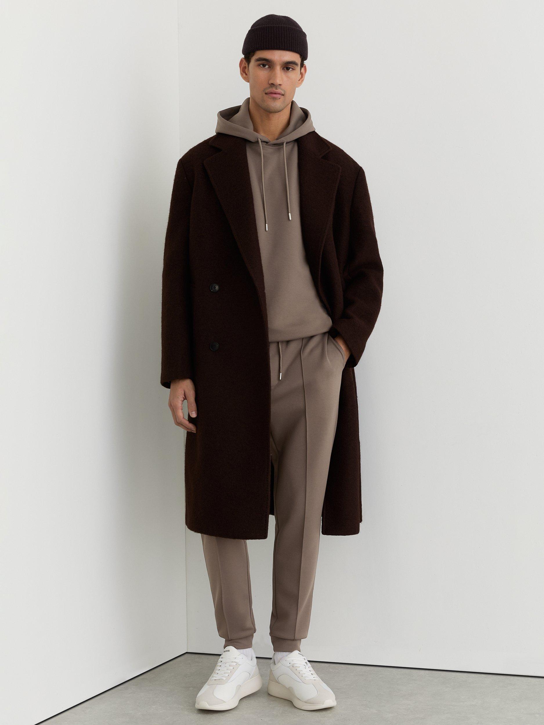 Product image 3 of 5, which shows Reiss Premier Premium Interlock Jersey Joggers, Light Brown, XS