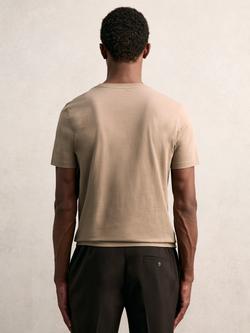 Reiss Bless Cotton Regular Fit Short Sleeve T-Shirt, Taupe Brown - view 2, Taupe Brown