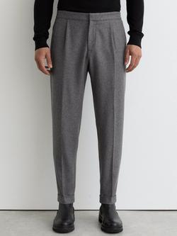 Reiss Cooper Wool Blend Tailored Trousers, Soft Grey