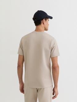 Reiss Bradley Crew Neck Short Sleeve T-Shirt - view 2, Stone