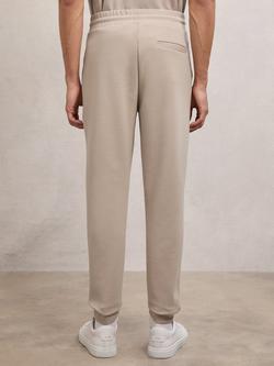 Reiss Premier Interlock Drawstring Joggers - view 2, Stone
