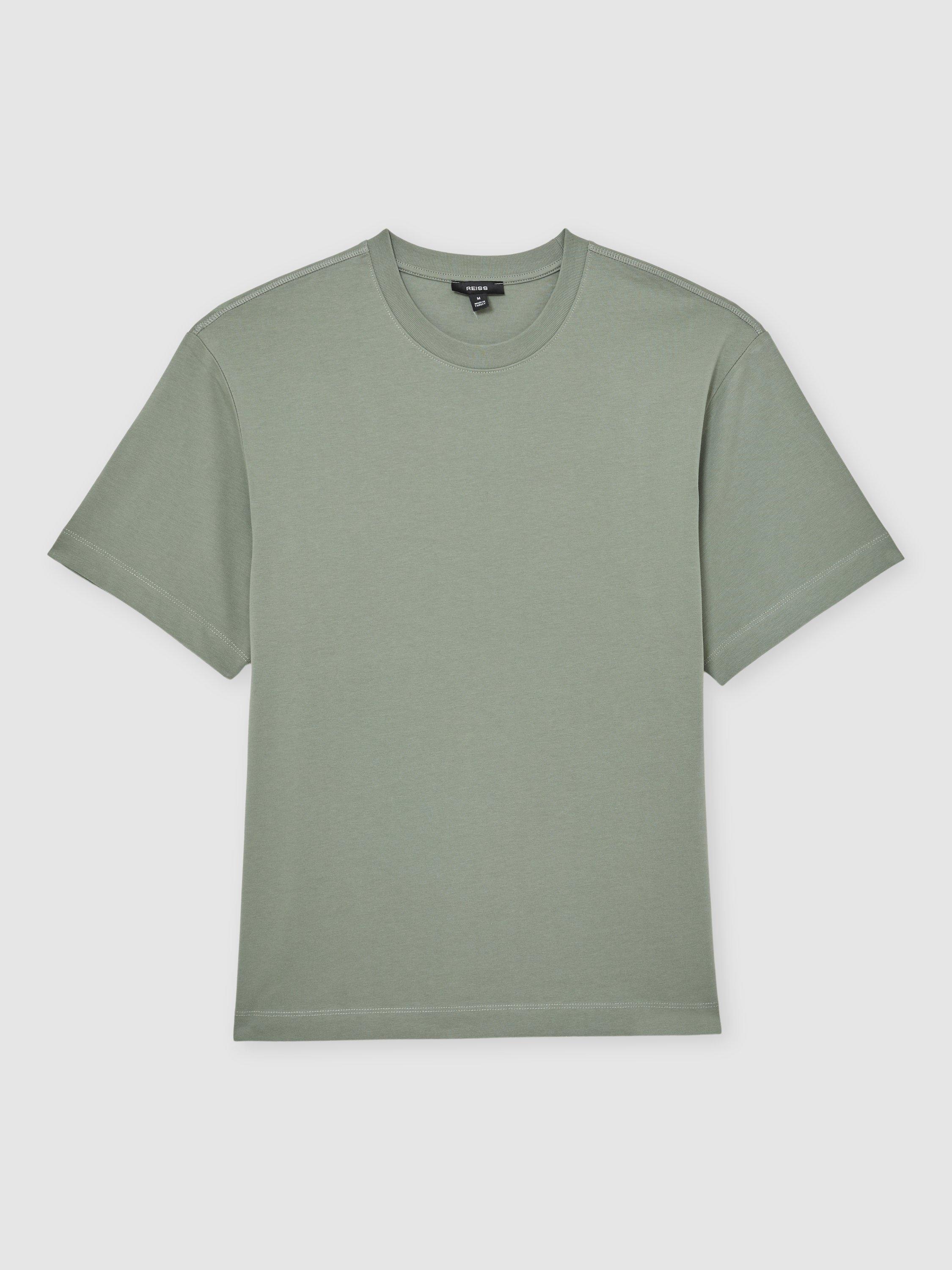 Product image 3 of 5, which shows Reiss Tate T-Shirt, Sage Green, XS