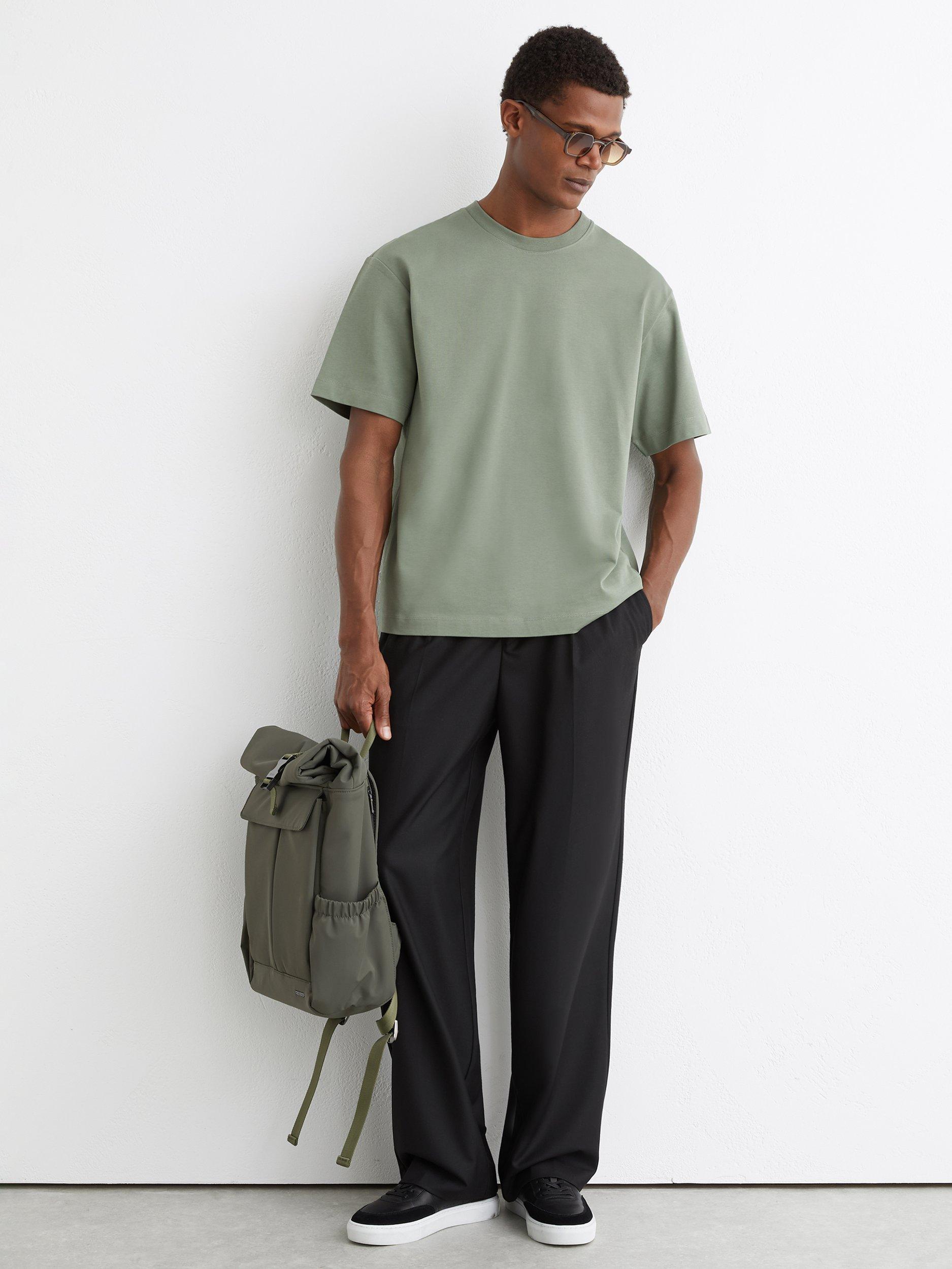 Product image 4 of 5, which shows Reiss Tate T-Shirt, Sage Green, XS