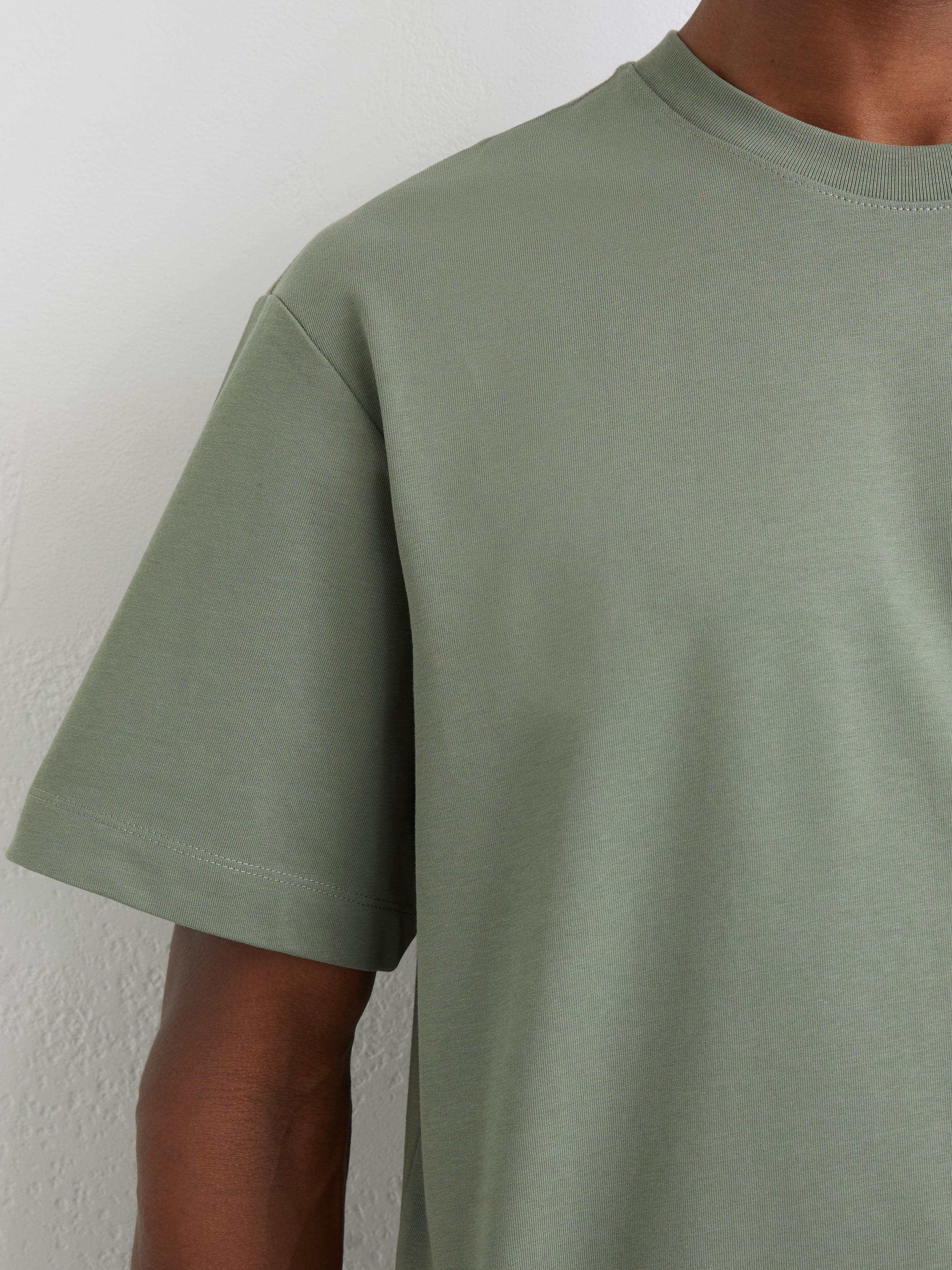 Product image 5 of 5, which shows Reiss Tate T-Shirt, Sage Green, XS