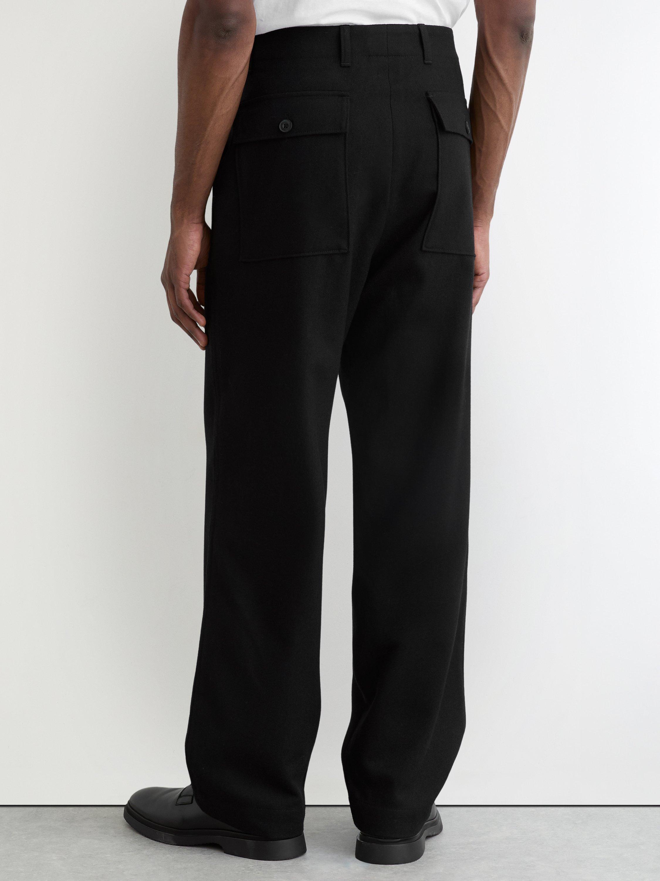 Product image 2 of 4, which shows Reiss Chain Wool Blend Trousers, Black, 28R