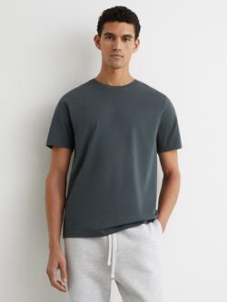 Reiss Bless Cotton Regular Fit Short Sleeve T-Shirt, Blue, Blue
