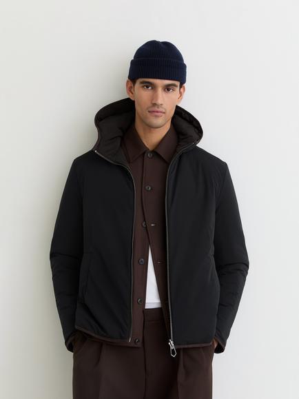 Reiss Devonay Puffer Jacket, Navy/Brown, Navy/Brown