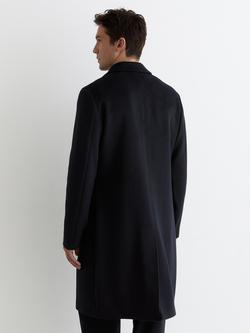 Reiss Empire Wool Blend Overcoat - view 2, Navy