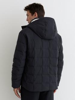 Reiss Klause Fleece Lined Hooded Puffer Jacket - view 2, Navy