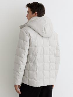 Reiss Klause Fleece Lined Hooded Puffer Jacket - view 2, Stone