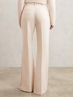 Reiss Leona Rope Belt Flared Trousers, Cream - view 2, Cream
