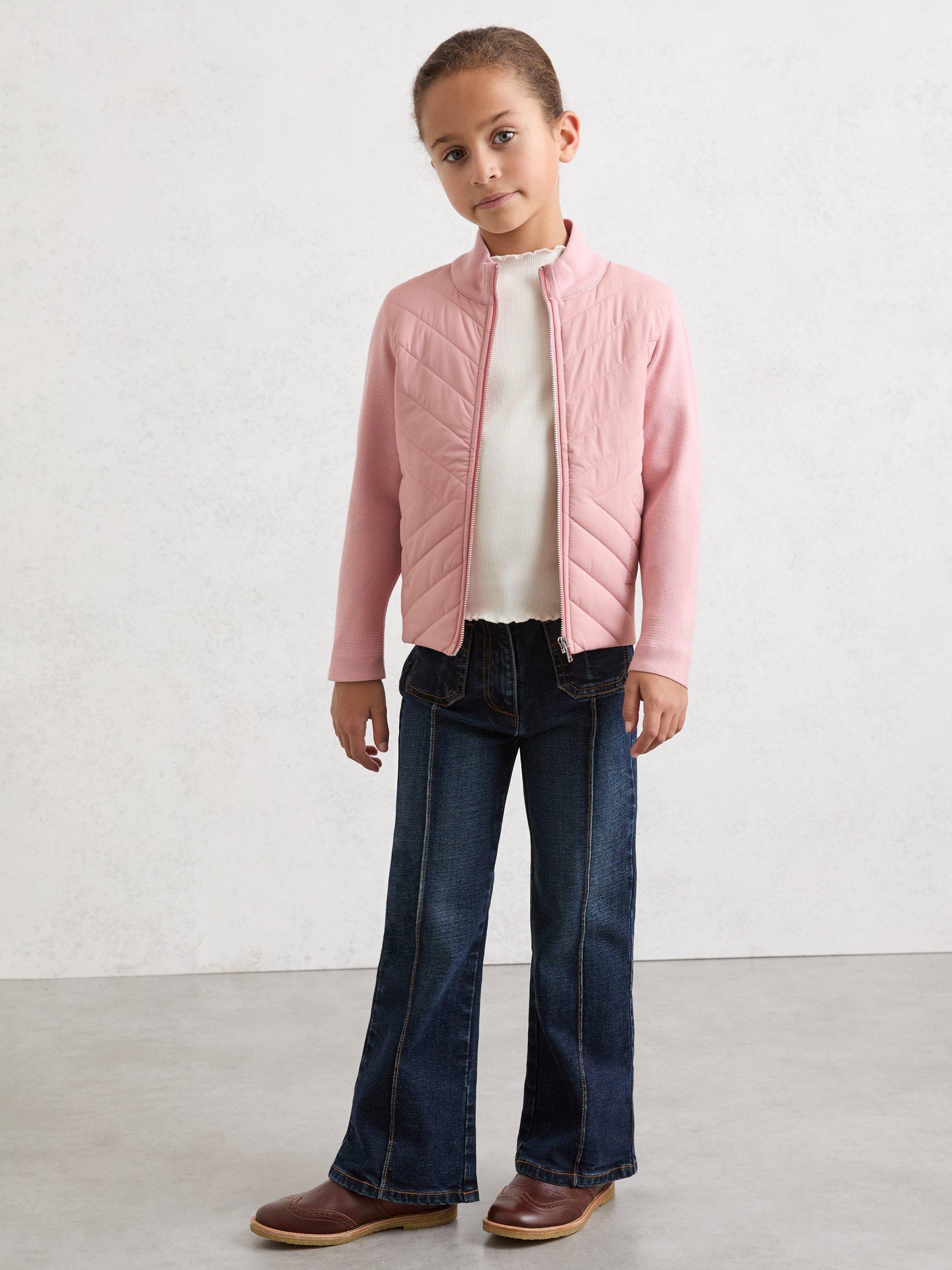 Product image 4 of 5, which shows Reiss Kids' Hansel Quilted Jacket, Pink, 3-4 years