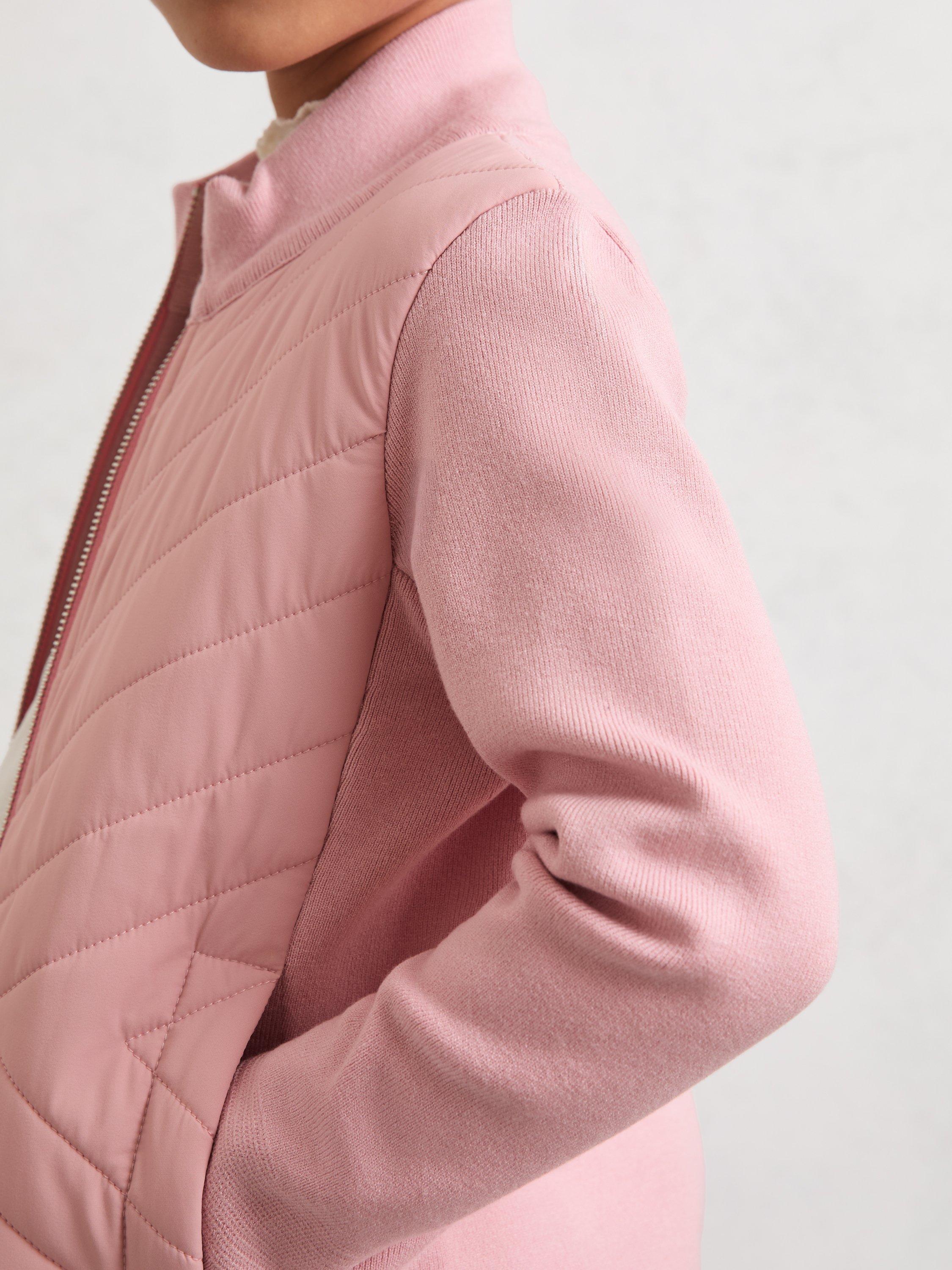 Product image 5 of 5, which shows Reiss Kids' Hansel Quilted Jacket, Pink, 3-4 years