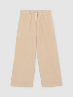 Reiss Kids' Charlie Corduroy Drawstring Joggers, Neutral - view 2, Neutral