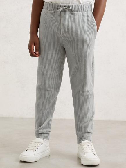 Reiss Kids' Cotton Blend Drawstring Joggers, Grey, Grey