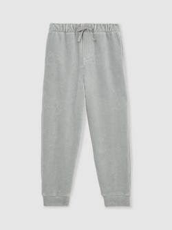 Reiss Kids' Cotton Blend Drawstring Joggers, Grey - view 2, Grey