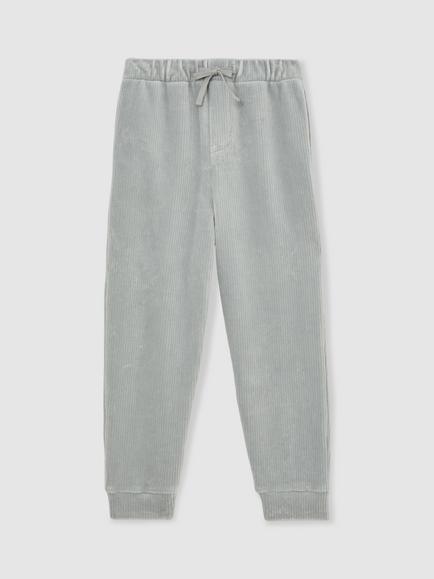 Reiss Kids' Cotton Blend Drawstring Joggers, Grey - view 2, Grey