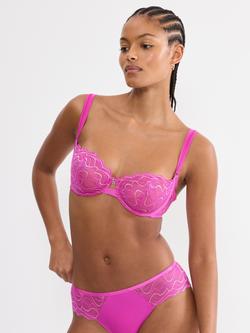 Triumph Palina Waves of Glow Balconette Bra, Plum Fusion
