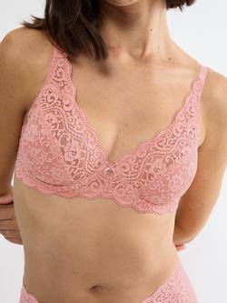 Triumph Amourette Underwired Lace Bra, Cherry Rose