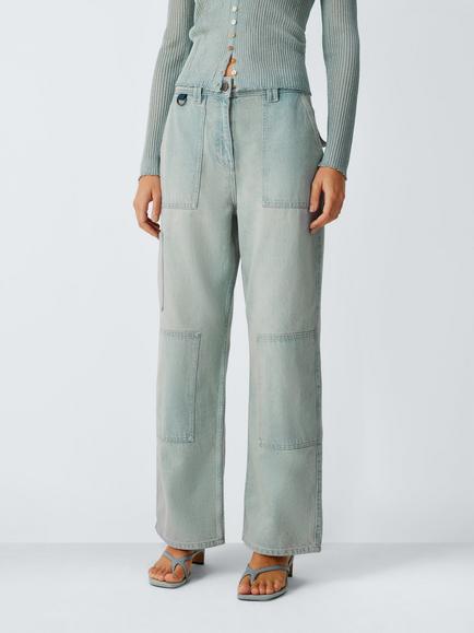John Lewis x REJINA PYO Pocket Detail Jeans, Blue Denim, Blue Vintage Wash