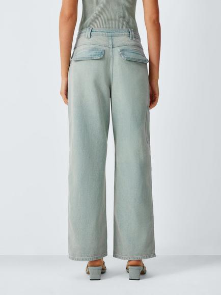 John Lewis x REJINA PYO Pocket Detail Jeans, Blue Denim - view 2, Blue Vintage Wash