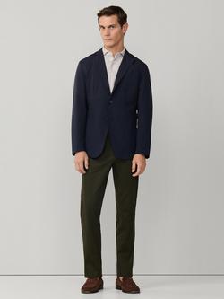 Hackett London Water Repellent Half-Lined Woven Blazer, Midnight Blue - view 2, Midnight Blue