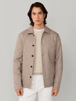 Hackett London Light Padded Overshirt, Taupe Beige, Taupe Beige