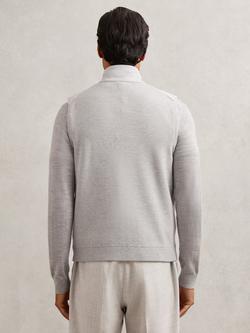 Reiss Newford Puffer Gilet - view 2, Soft Grey