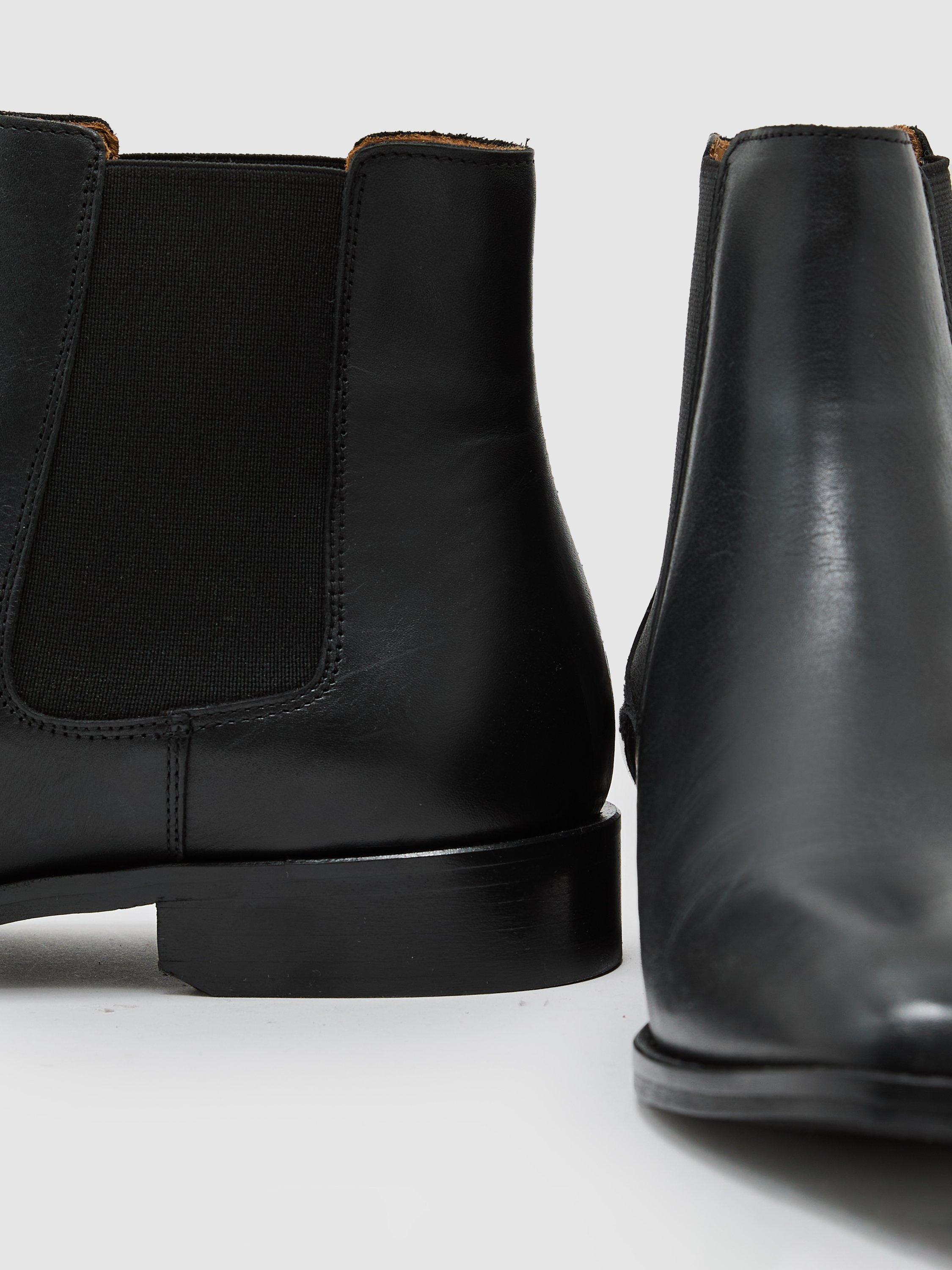 Product image 2 of 5, which shows Reiss Elba Leather Chelsea Boots, Black, 7