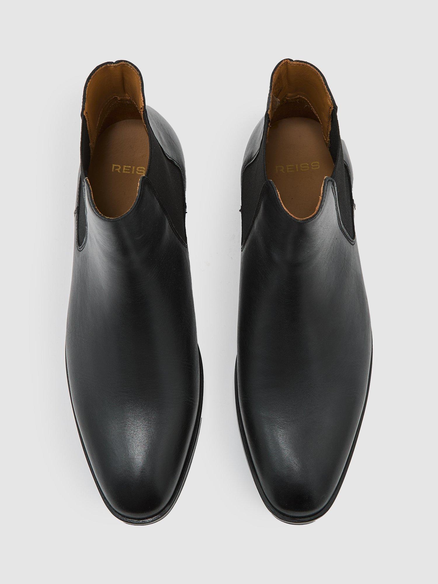 Product image 4 of 5, which shows Reiss Elba Leather Chelsea Boots, Black, 7