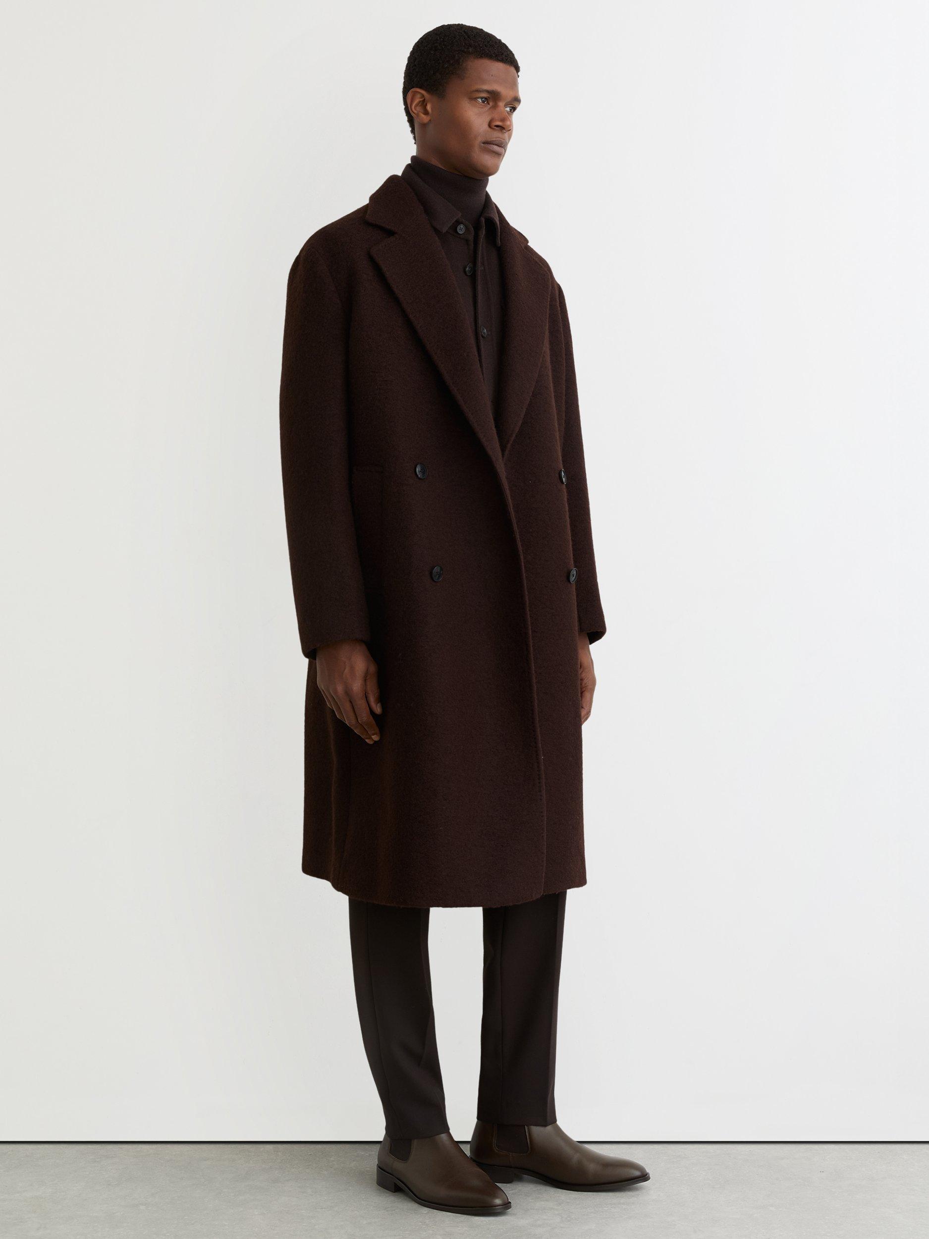 Product image 3 of 5, which shows Reiss Elba Leather Chelsea Boots, Dark Brown, 7