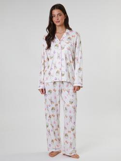Loungeable Easter Bunny Button Down Long Pyjama Set, Multi, Multi