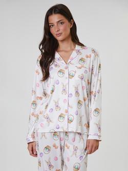 Loungeable Easter Bunny Button Down Long Pyjama Set, Multi - view 2, Multi