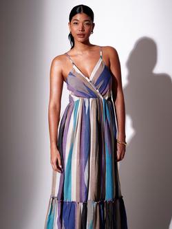 South Beach Jaquard Cami Maxi Dress, Multi - view 2, Multi