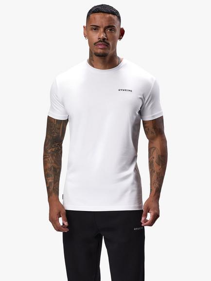 Gym King Men's Fundamental T-Shirt, White, White