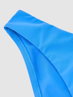 Reiss Carina Plain Bikini Bottoms, Blue - view 2, Blue