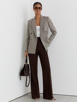 Reiss Petite Ember Herringbone Wool Rich Jacket, Grey, Grey