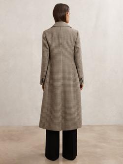 Reiss Petite Karina Dogtooth Wool Blend Coat, Neutral/Multi - view 2, Neutral/Multi