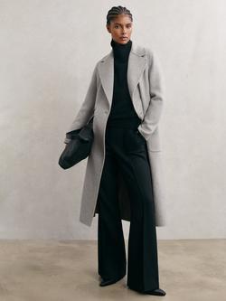 Reiss Petite Lucia Wool Rich Coat, Grey, Grey